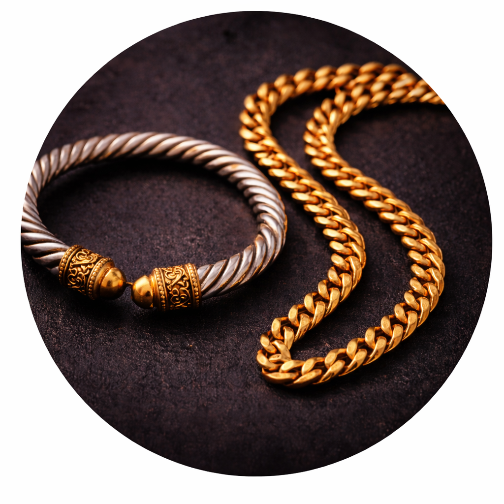 Men Temple Chain & Kada