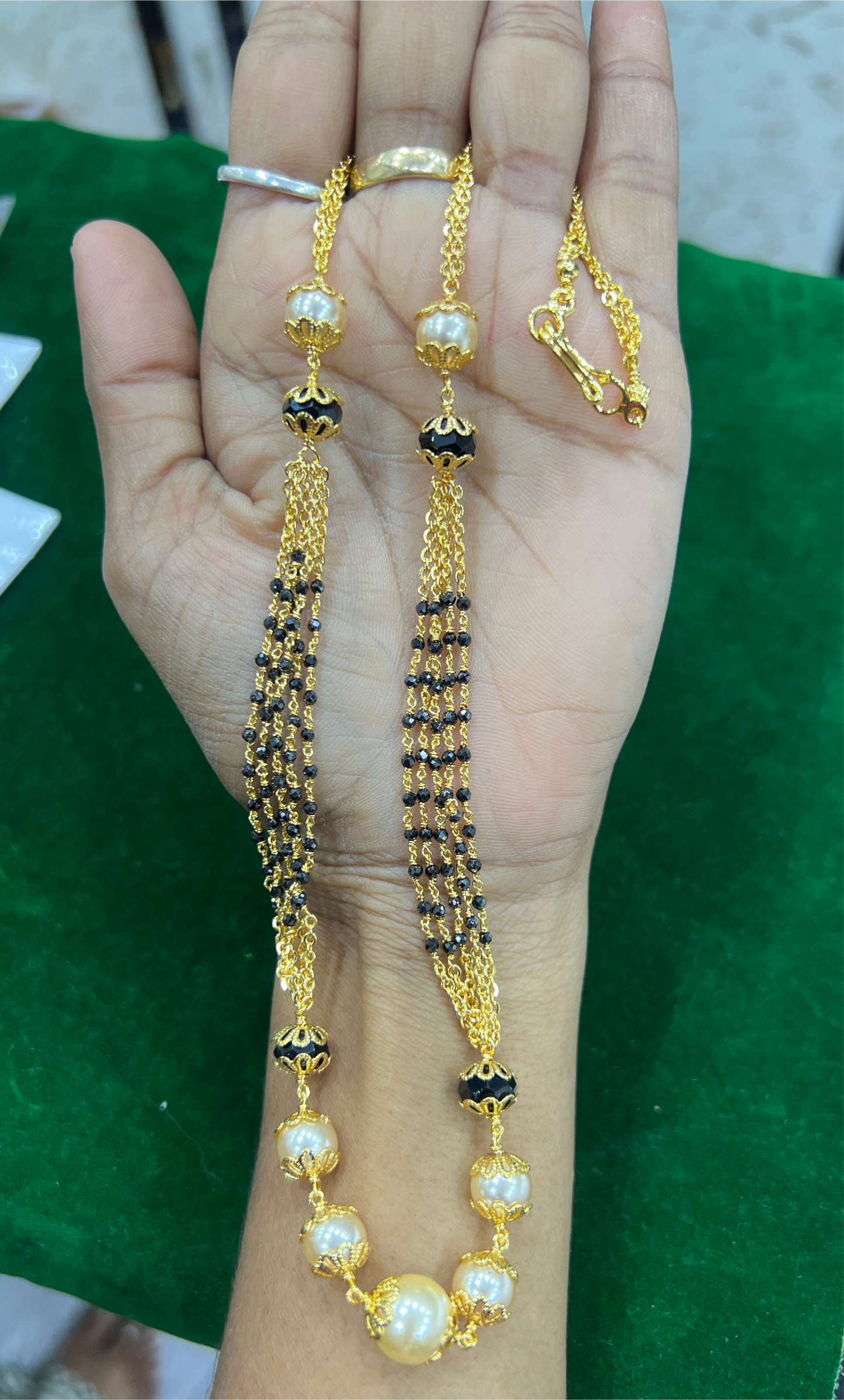 Handmade Black beads chain