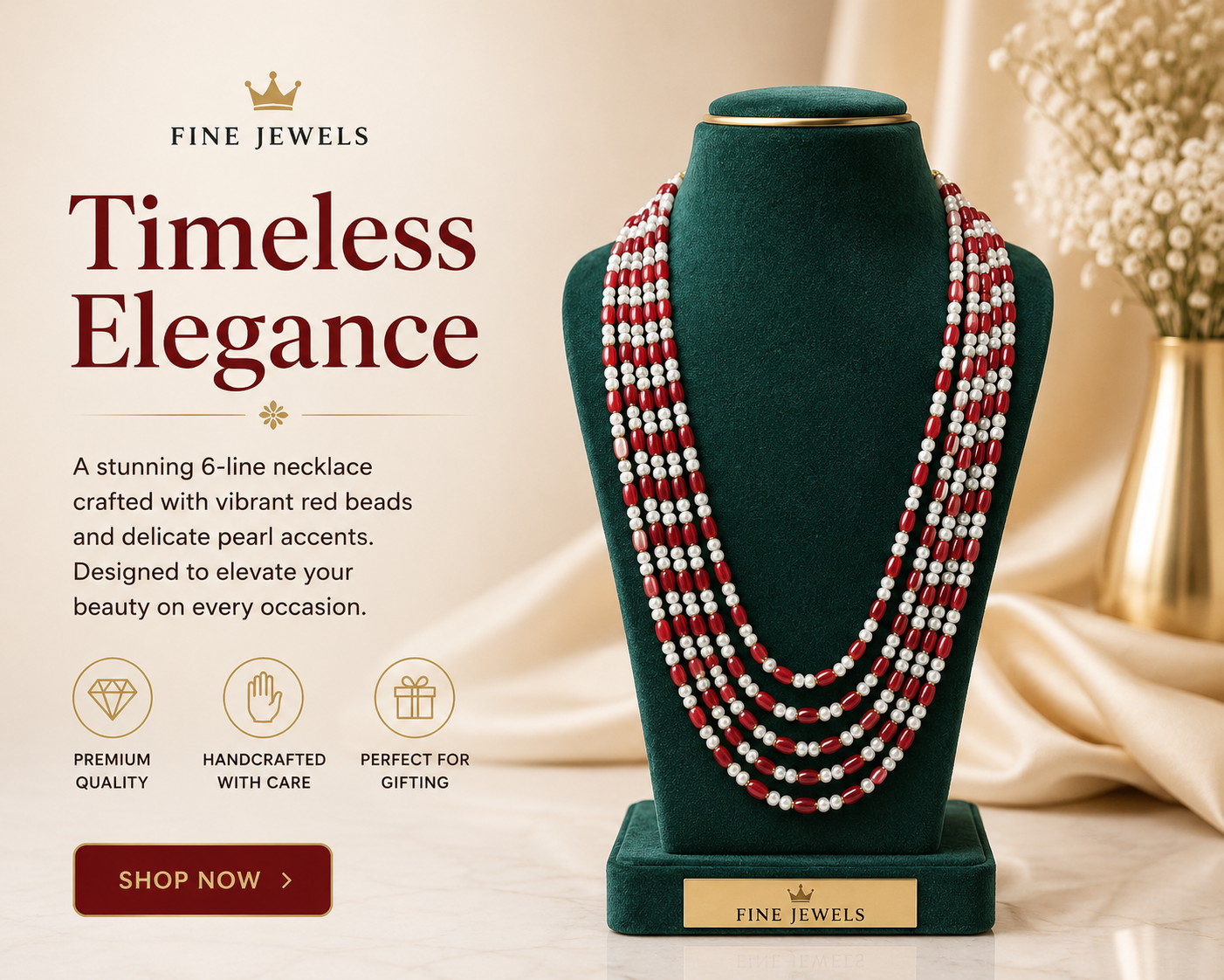 * Luxury Red Pearl coral β¨π«