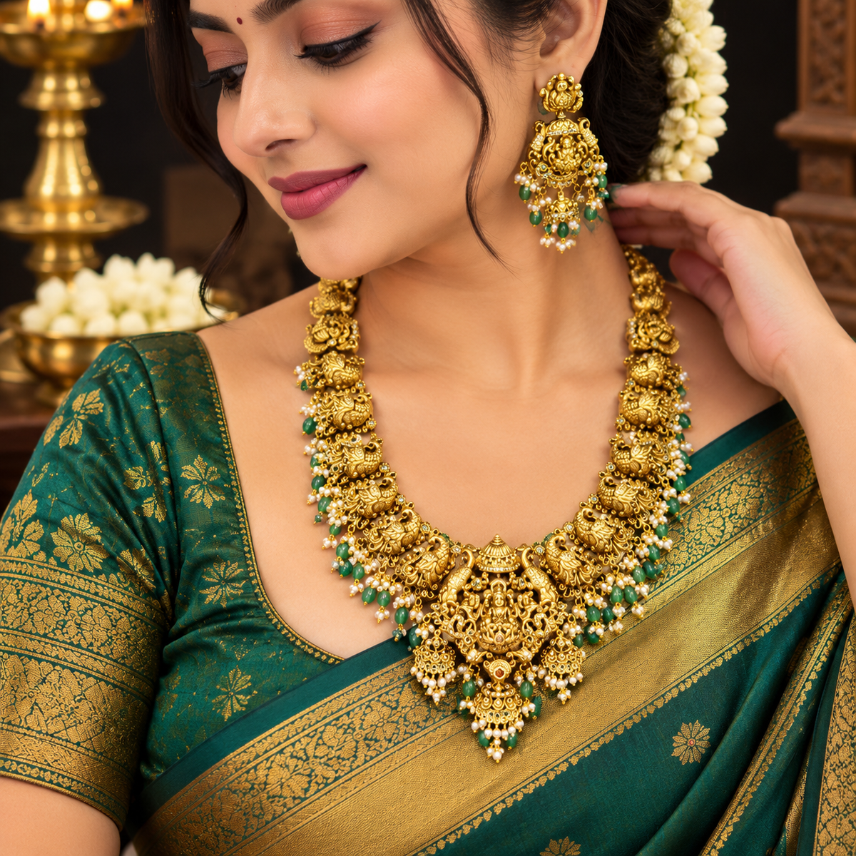 Traditional South Indian Lakshmi Long Haram 😍🥰