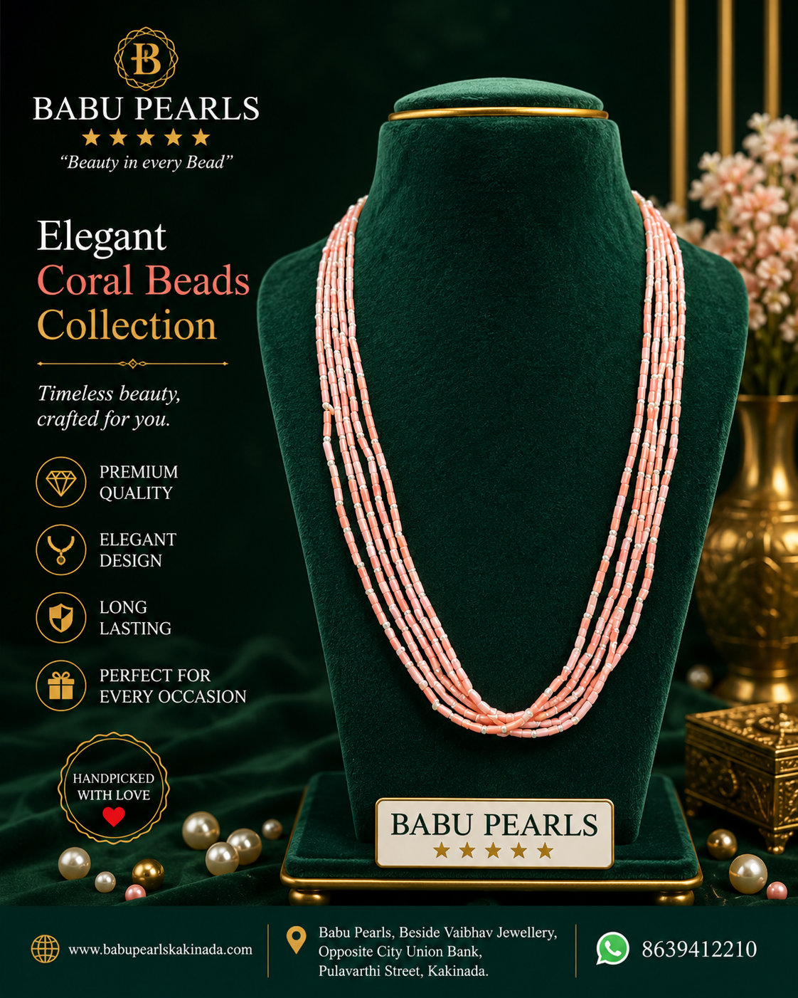 Elegant Coral Beads Collection ✨