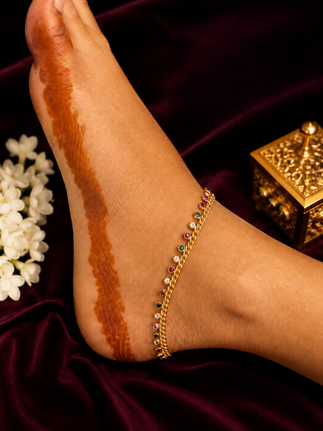 Stone anklets (10inche)