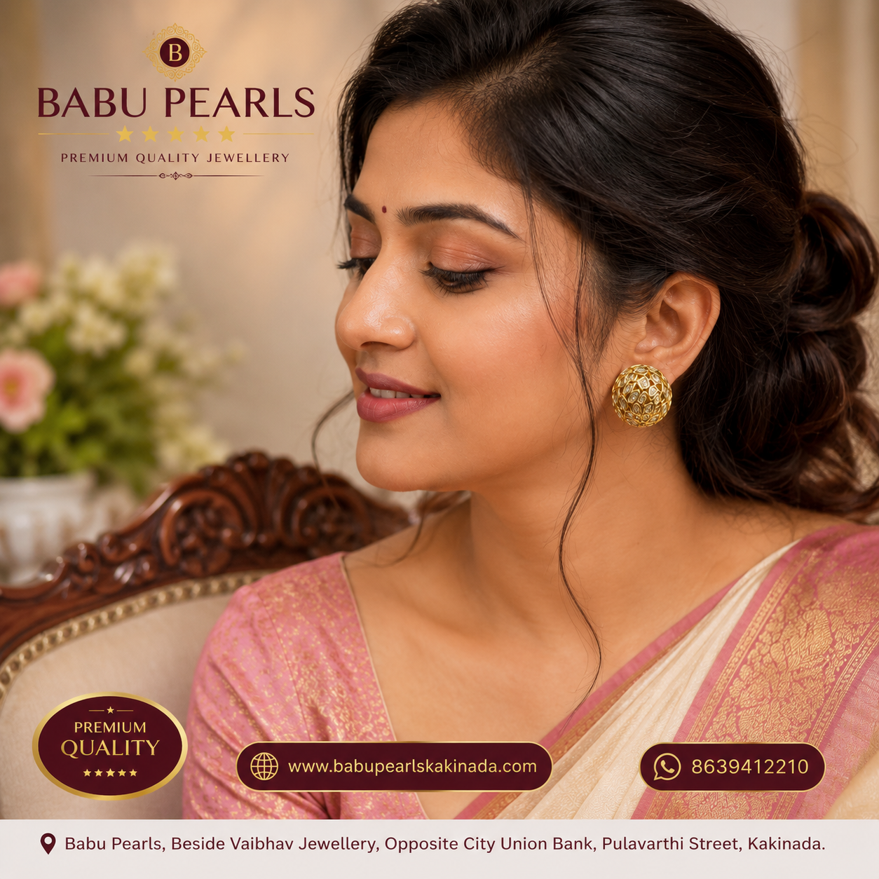“A Touch of Luxury for Every Occasion.” Earrings.