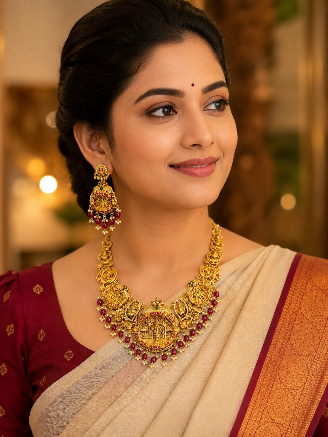 ✨Wonderful vaikuntapuram temple necklace 💫🥰