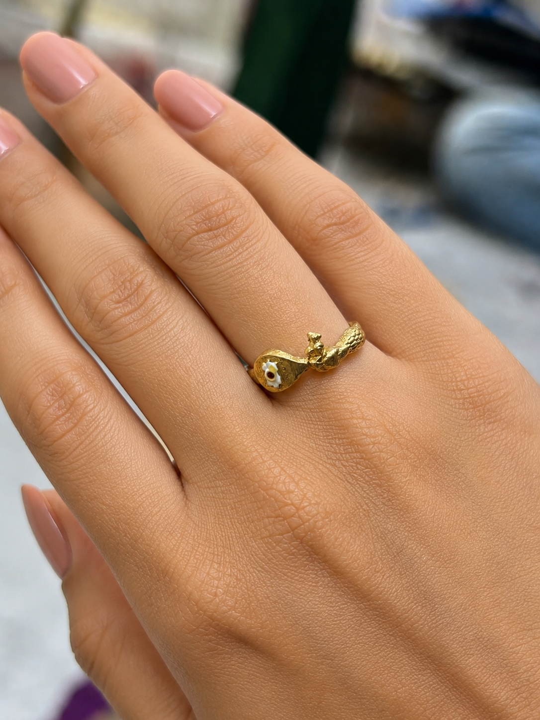 * Royal Serpent Gold Ring✨⚡️
Mystic Eye Gold Ring 💫🌟💘Panchloham rings
