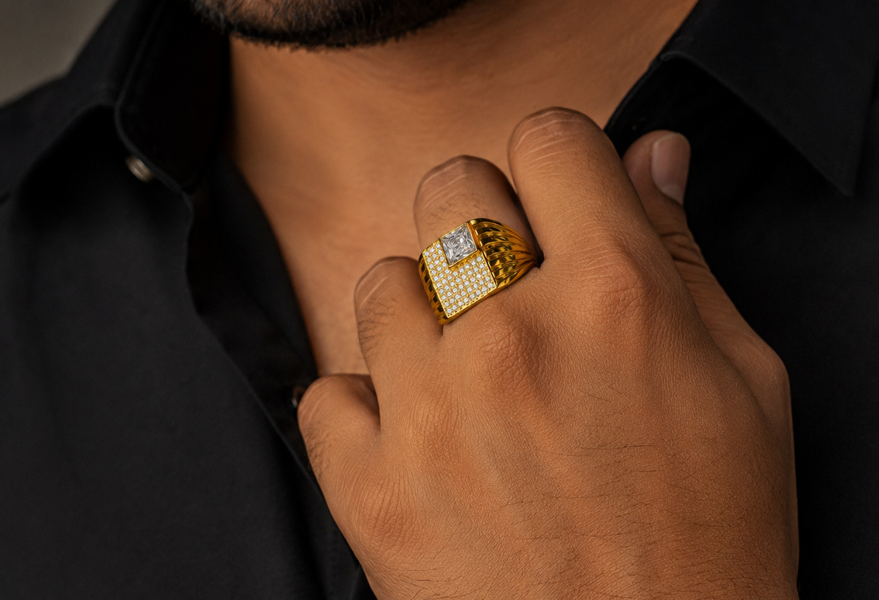 Classic Royal gold men’s rings 💐🫶