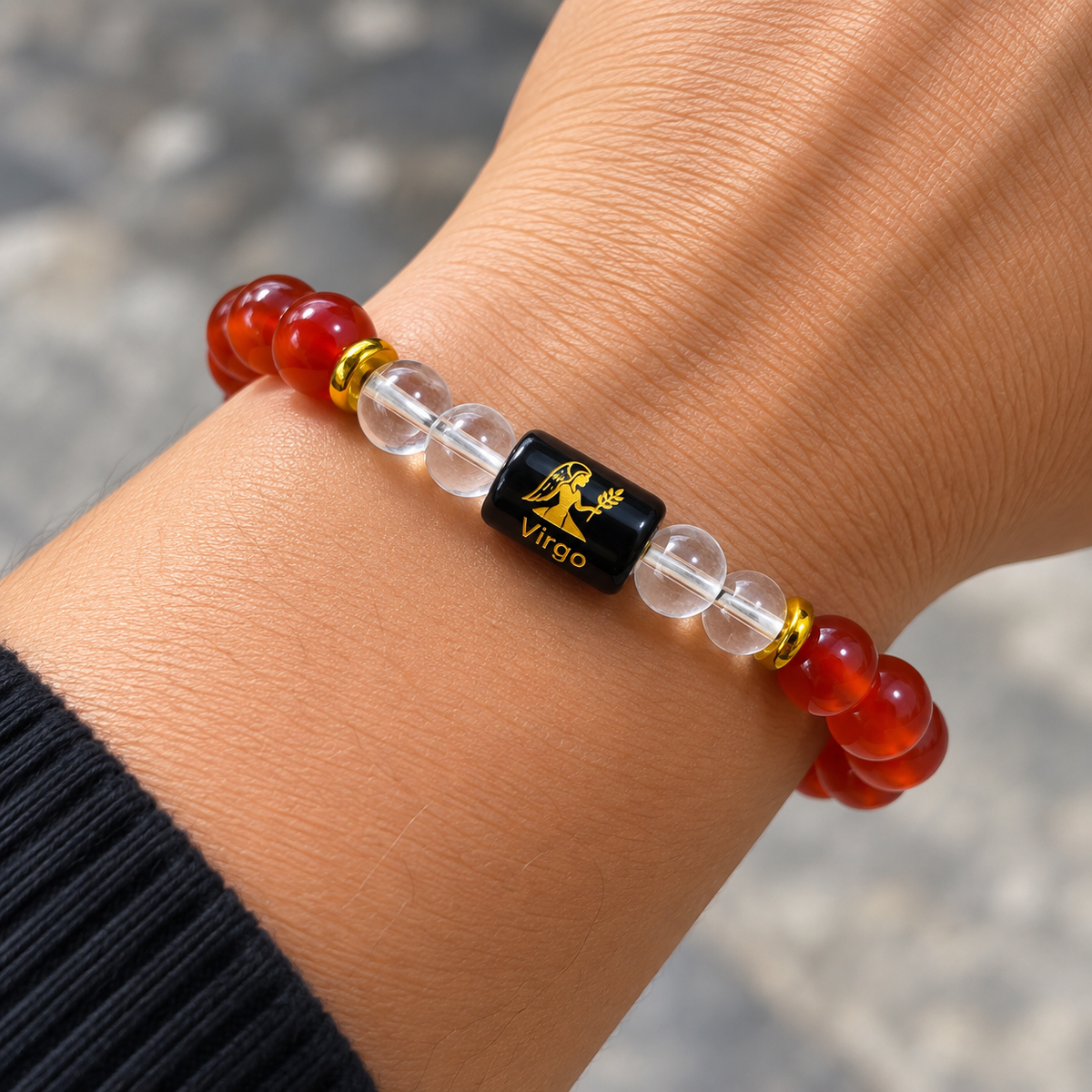 Natural Carnelian & Crystal Bracelet
Virgo (Kanya Rashi /