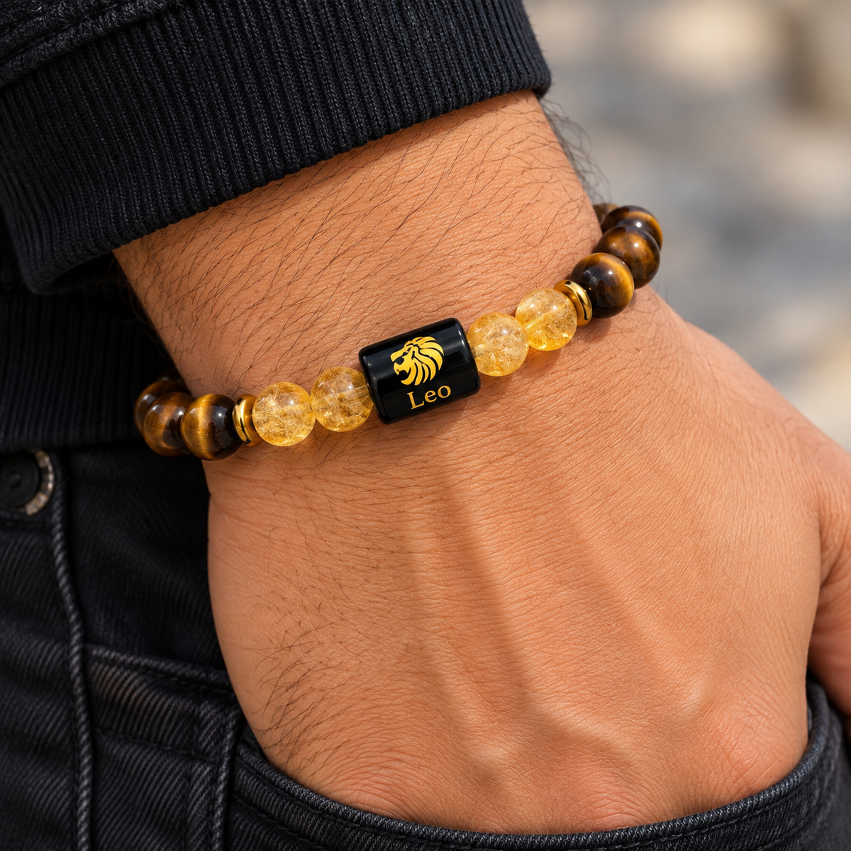 Natural Citrine & Tiger Eye Bracelet
Leo (Simha Rashi)