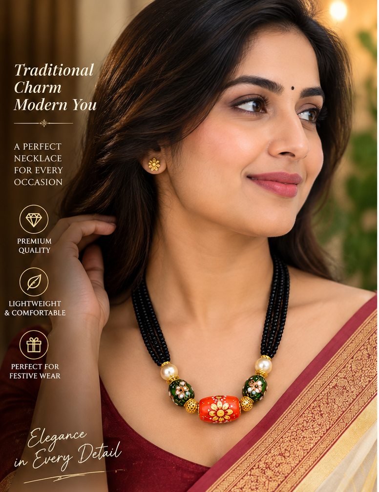 Meena Kari black beads 🌟💫⚡️