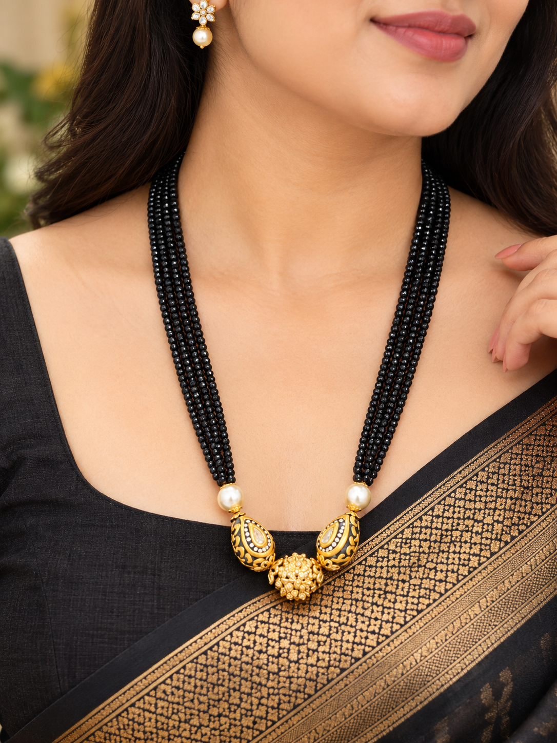 Meena Kari black beads π§Ώπππ«ππ«Ά