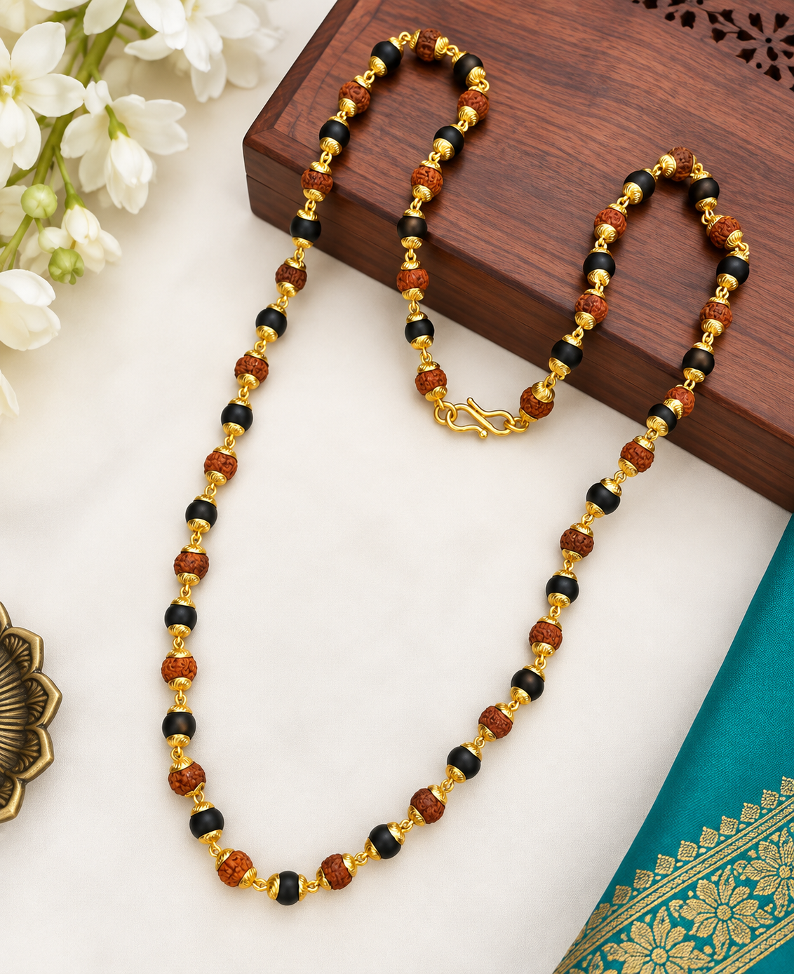 😎Beautiful premium Karungali & rudhraksha mala 🤩😍