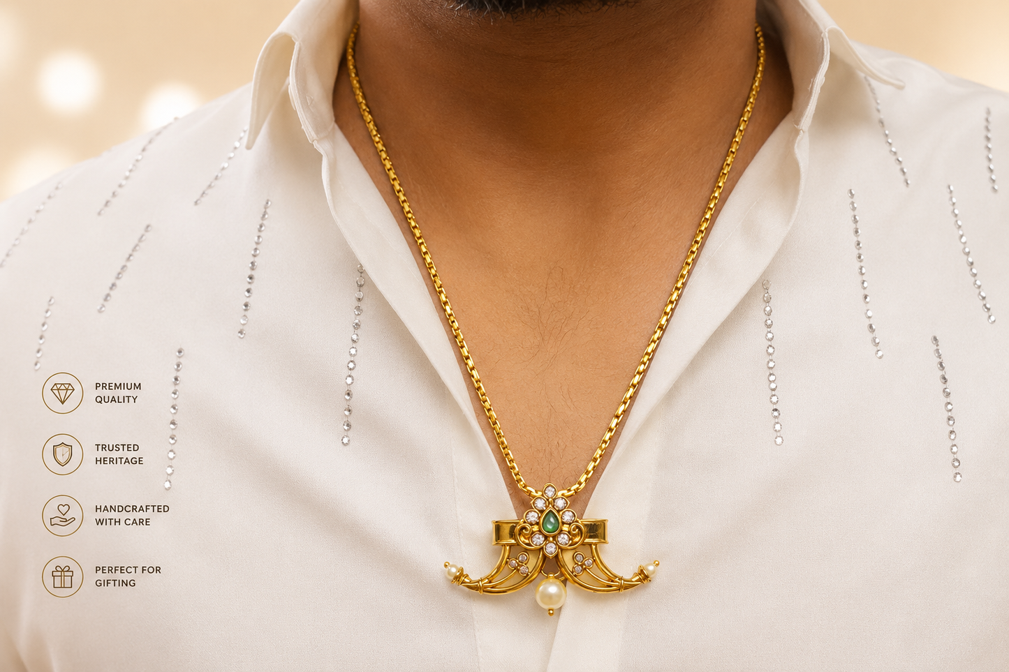 once you wear this pendant, all eyes are on you!”