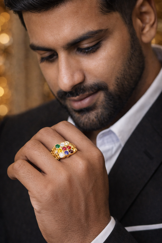 Panchloham elephant navarathan Ring