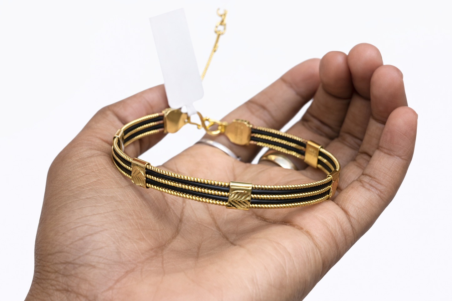 Panchaloham elephant hair style bracelet 2 lines length 8 inches