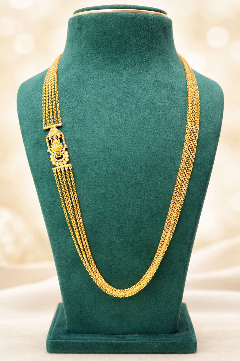 Traditional Lakshmi Gold Look chandraharam