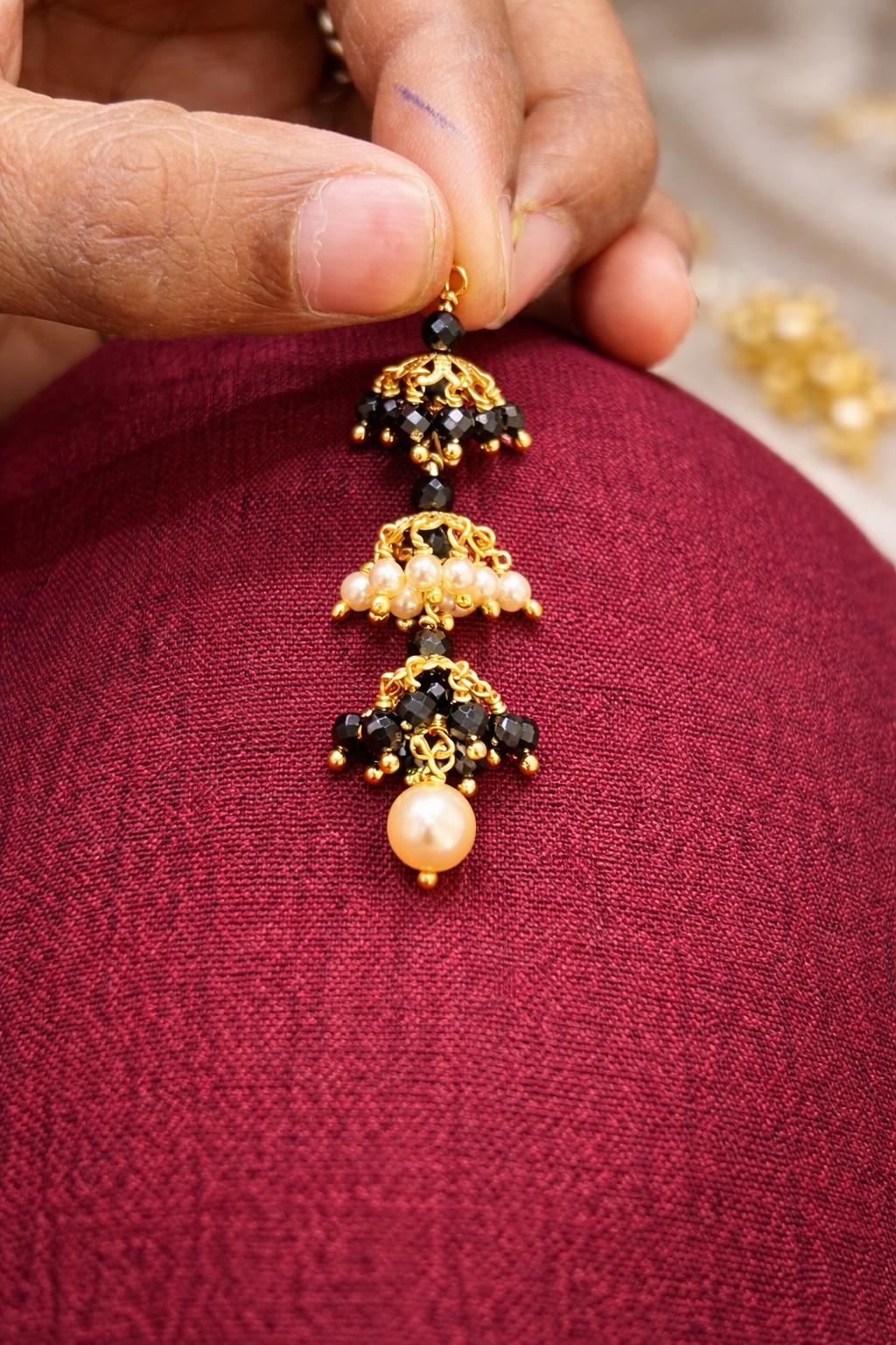 Handmade earrings cz beads