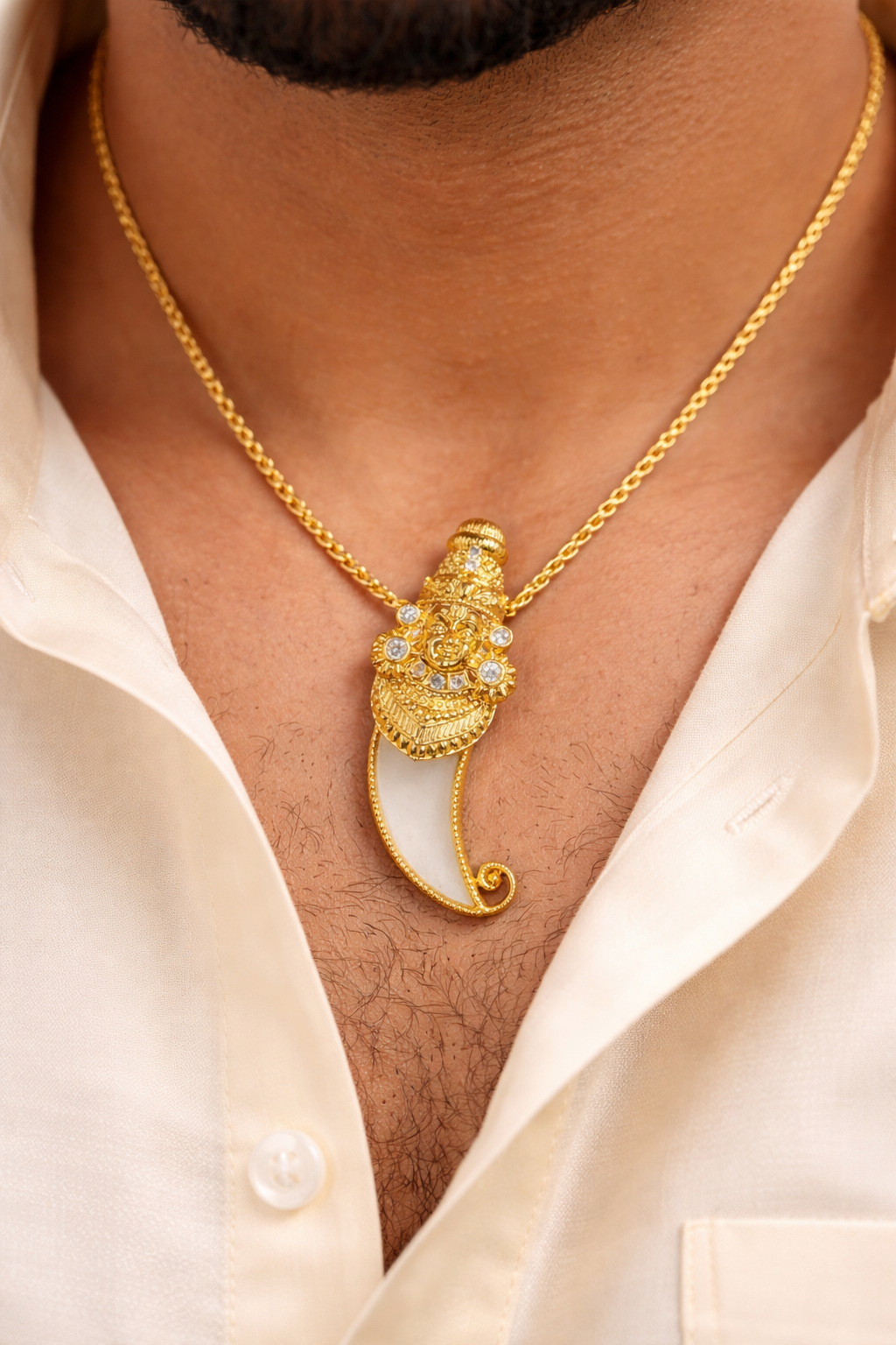 Traditional balaji tiger nail pendant