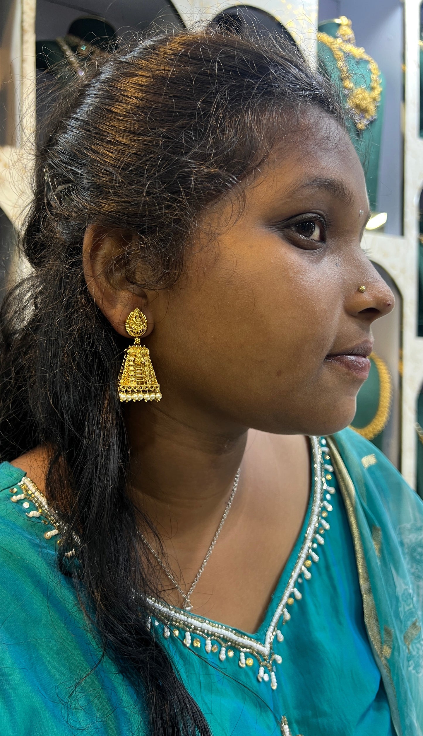 Beautiful Laskshmi devi earrings