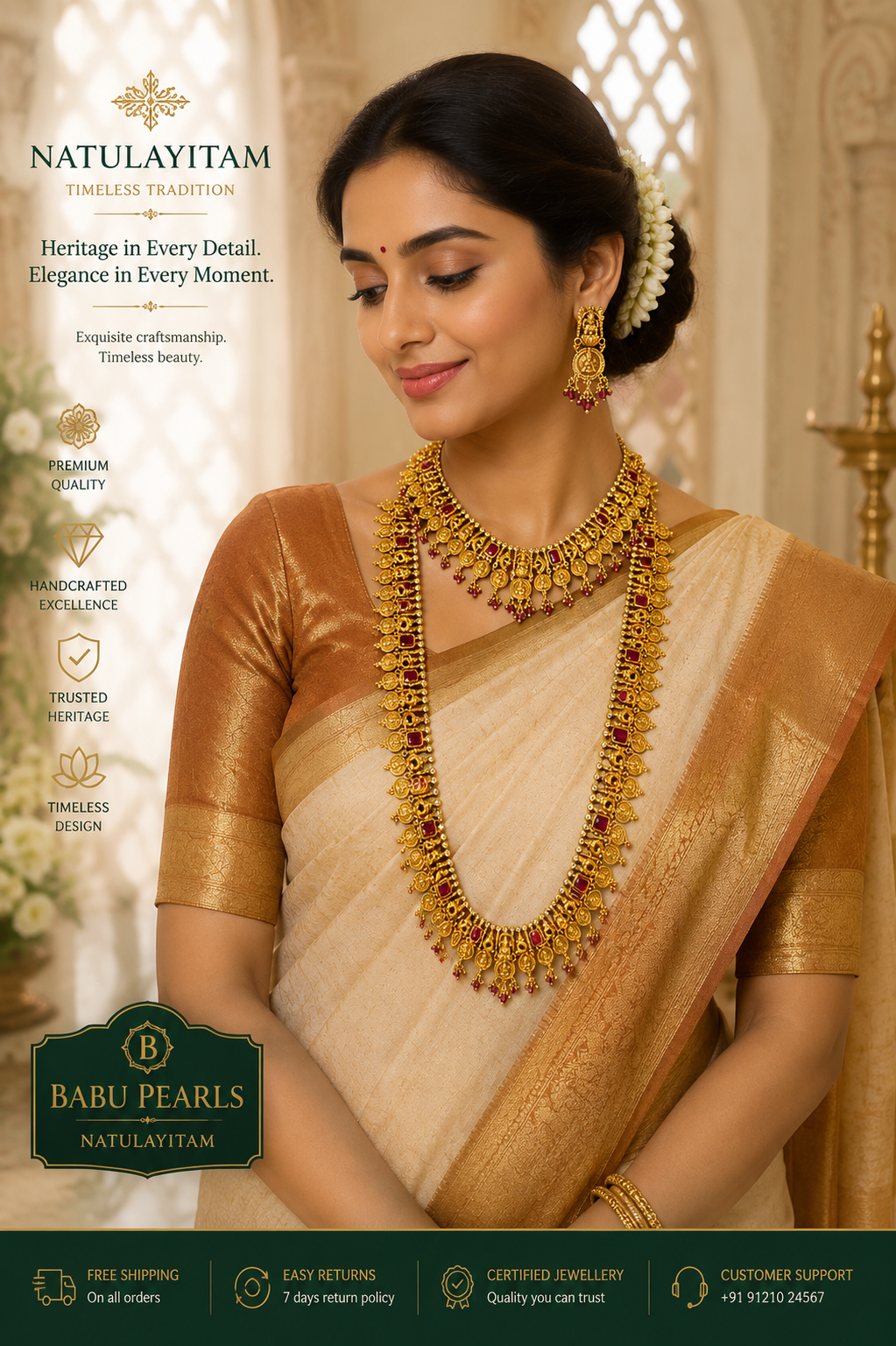 ✨ “Timeless Temple Jewellery for Every Graceful Moment.” ✨