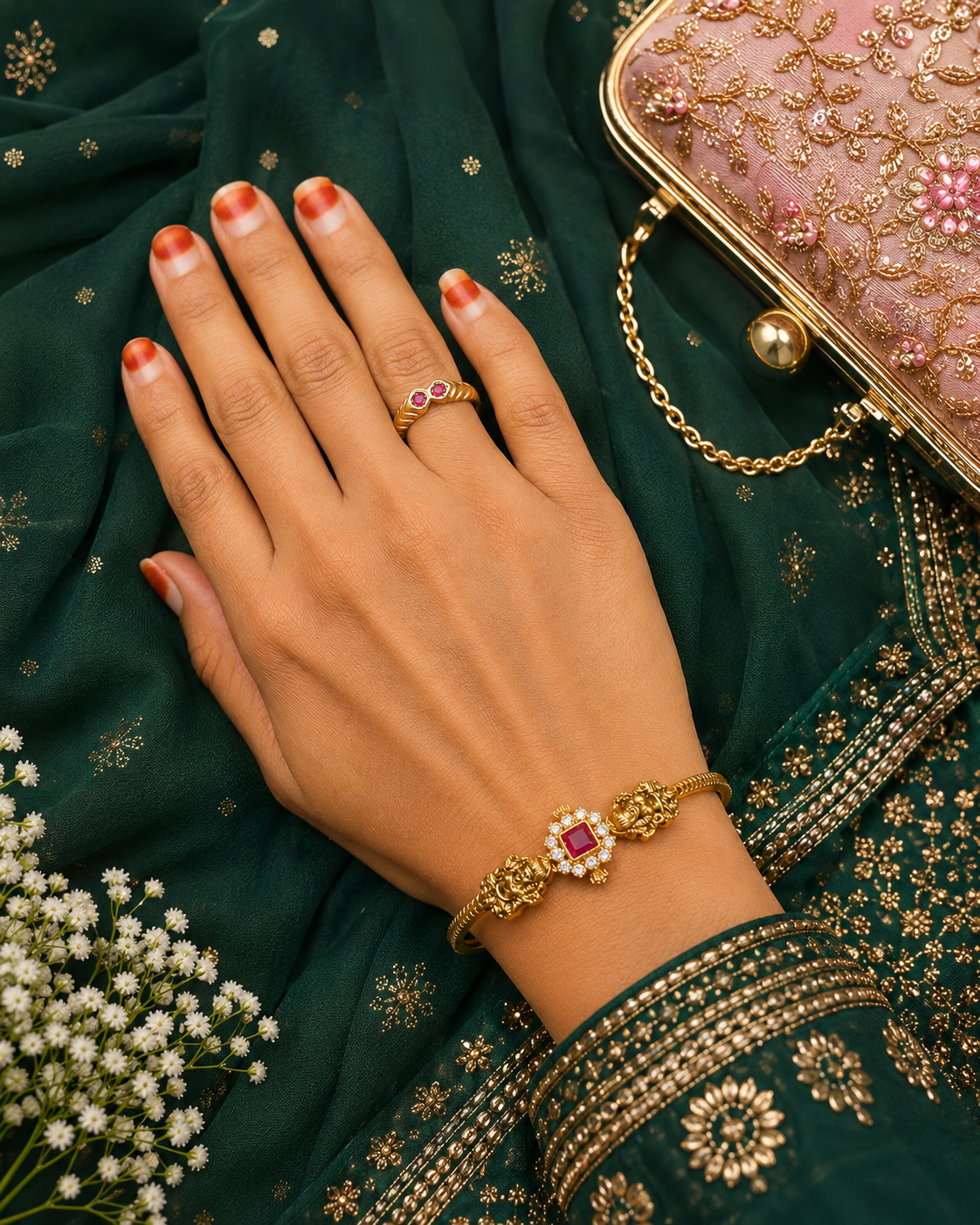 Premium Antique Stone Kada