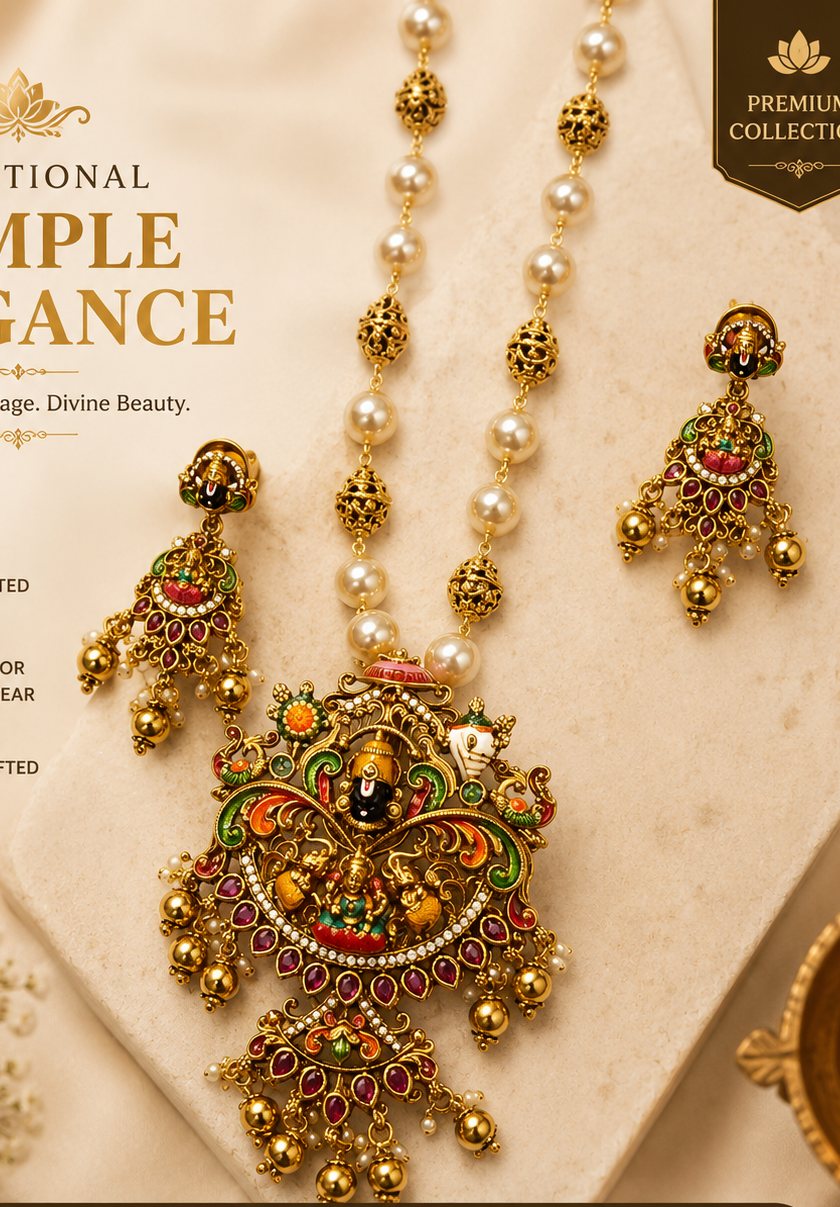 ✨ beautiful balaji locket with earrings ✨