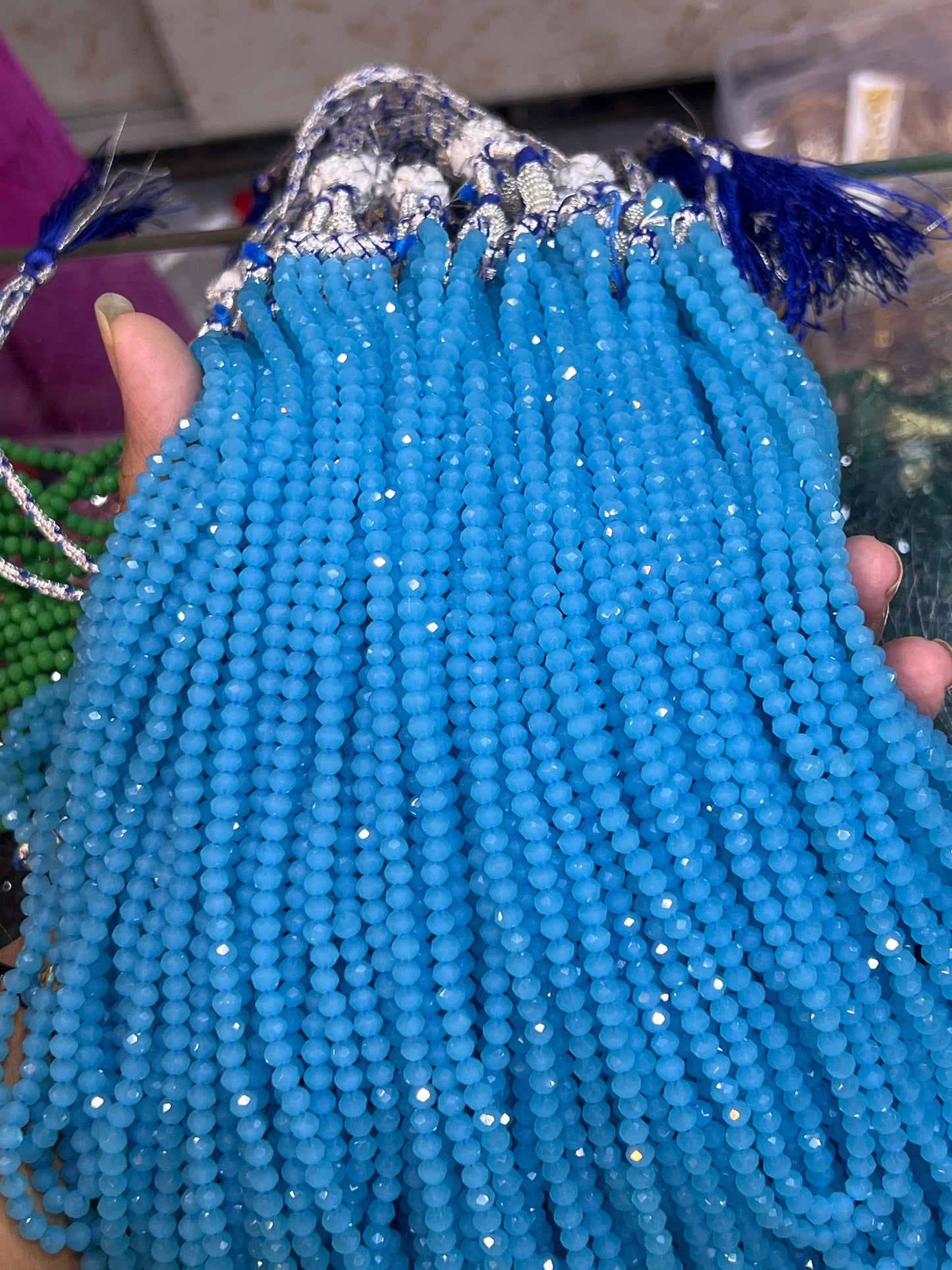 Sky blue crystal