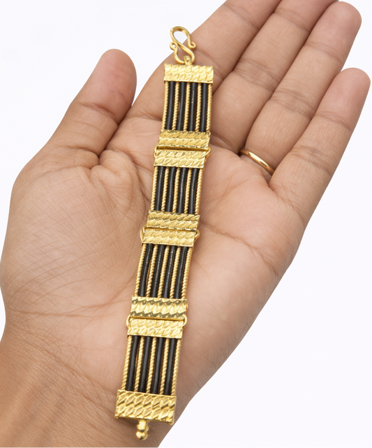 Panchaloham elephant hair style bracelet 4 lines length 8 inches