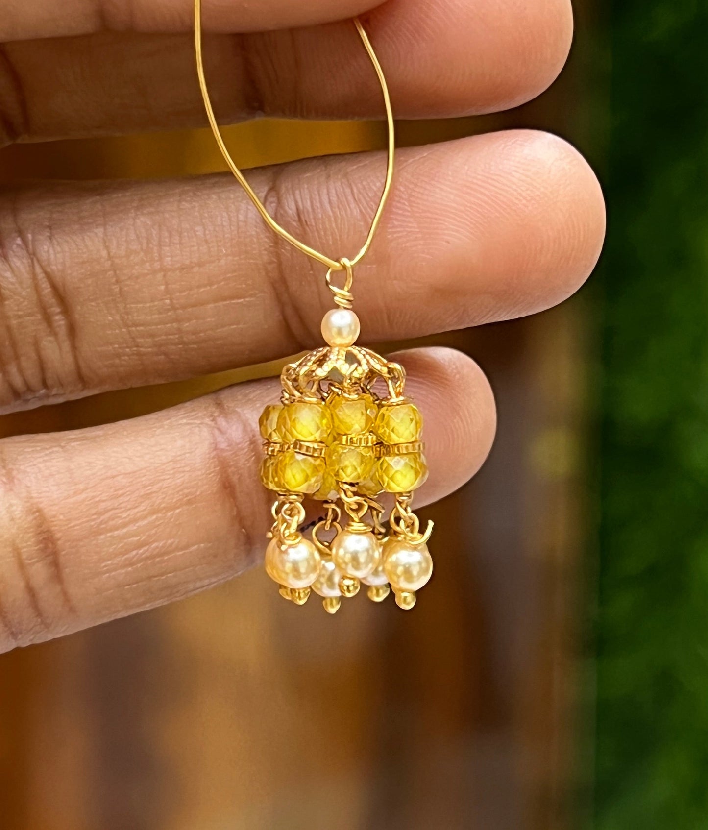 Handmade earrings cz beads