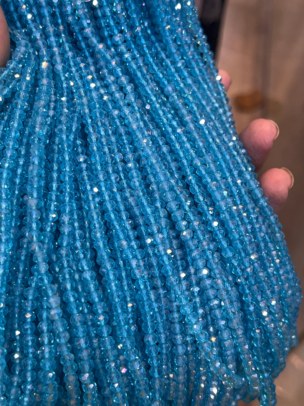 Metallic blue crystal