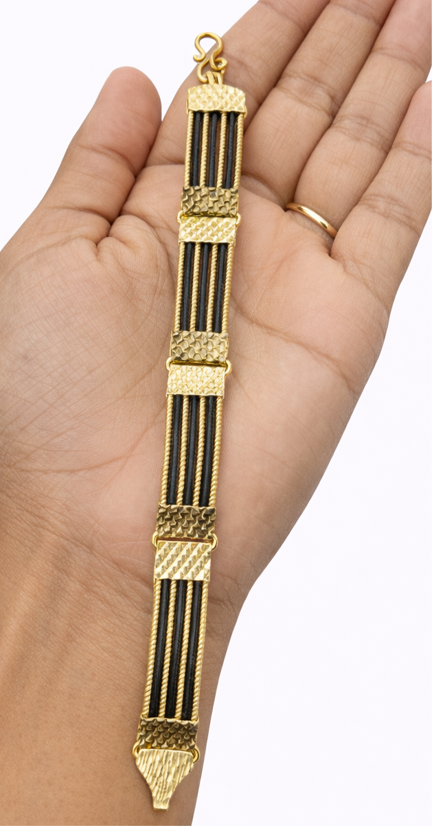 Panchloham￼ elephant hair style bracelet 3 lines length 7.5 inches