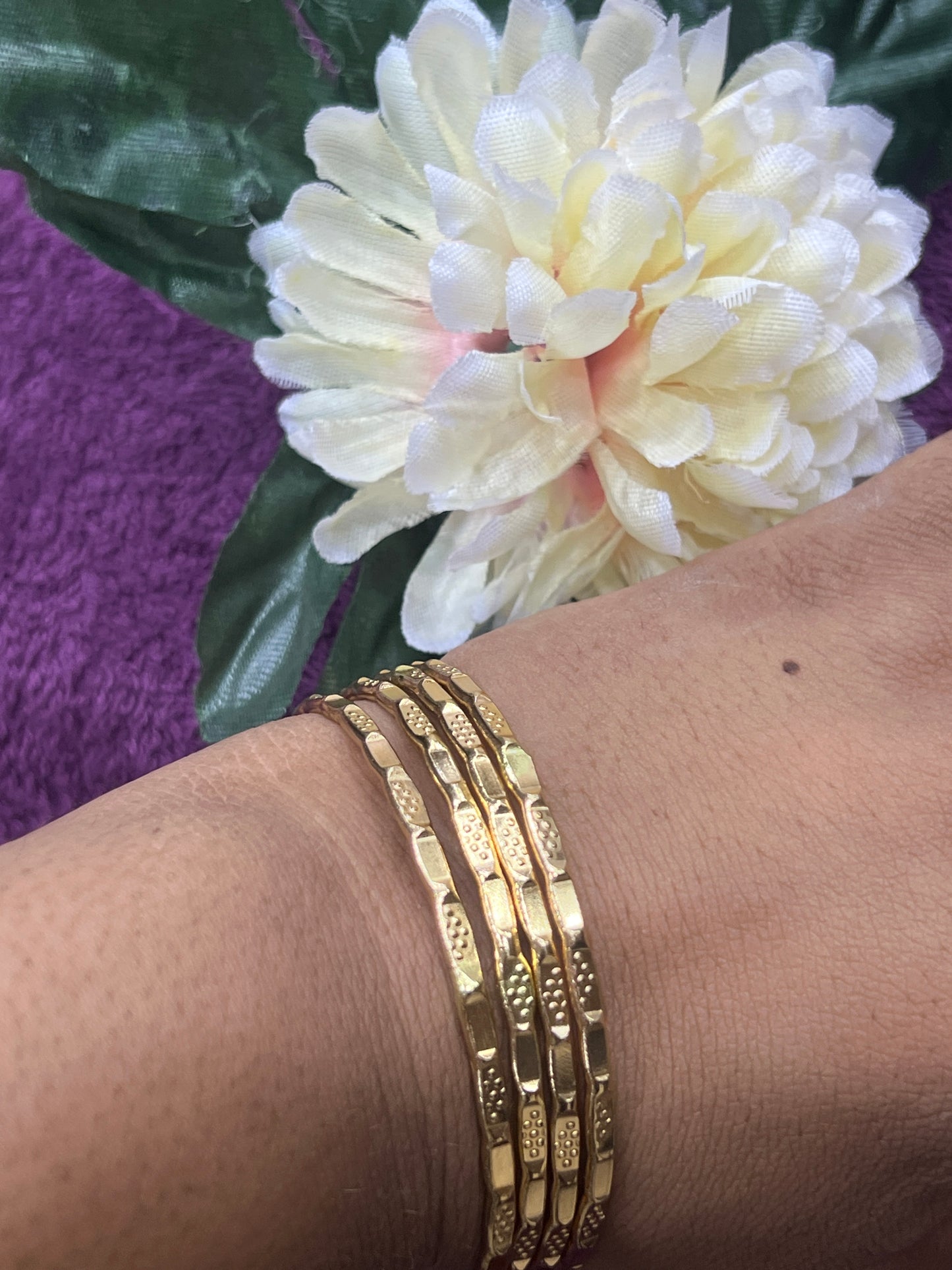 Drop mirror bangles(5metal