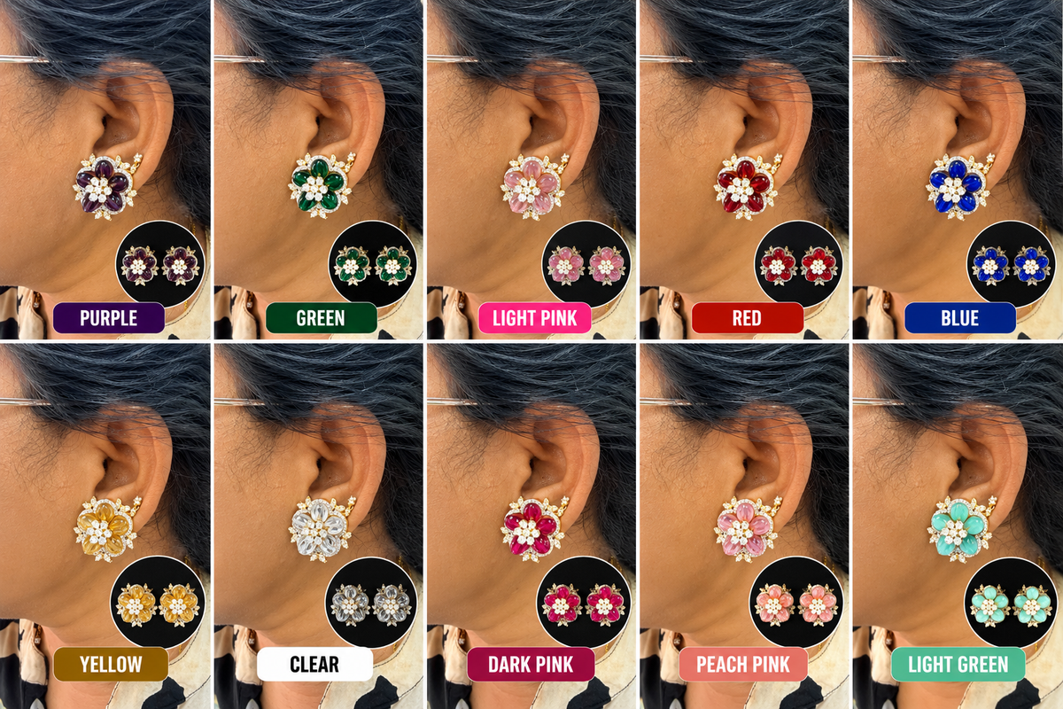10-in-1 CHANGEABLE EARRINGS ✨

One Pair • 10 Stunning Looks • Endless Style