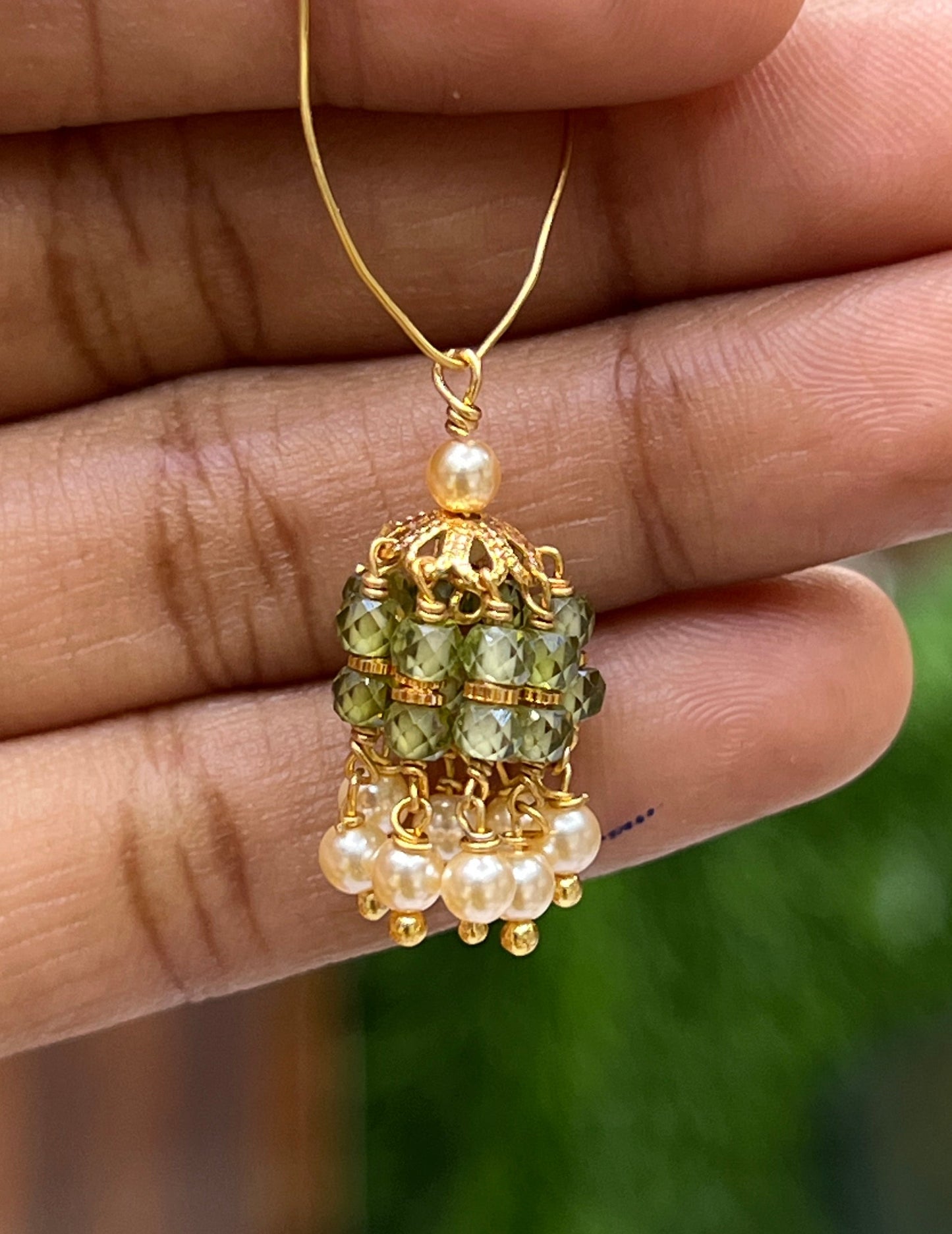 Handmade earrings cz beads