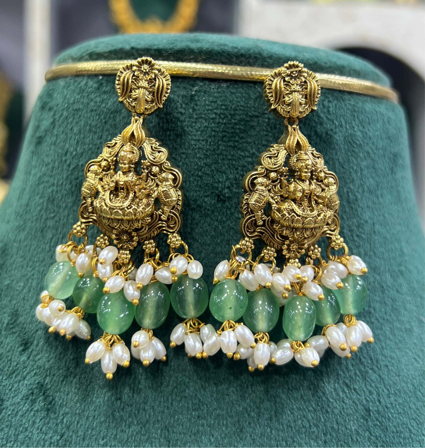 Beautiful Nakshi kasu haram with lakshmi pendent