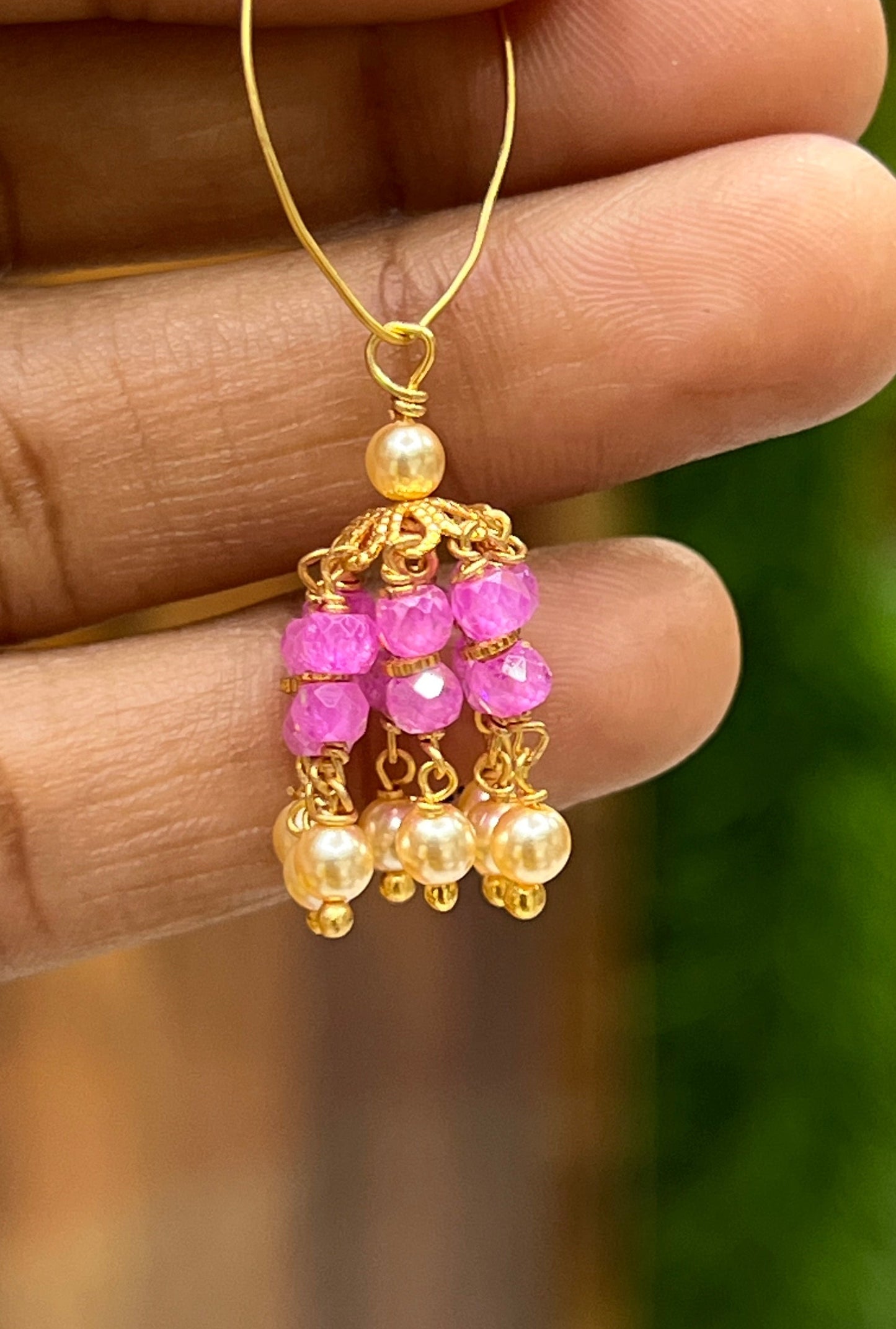 Handmade earrings cz beads