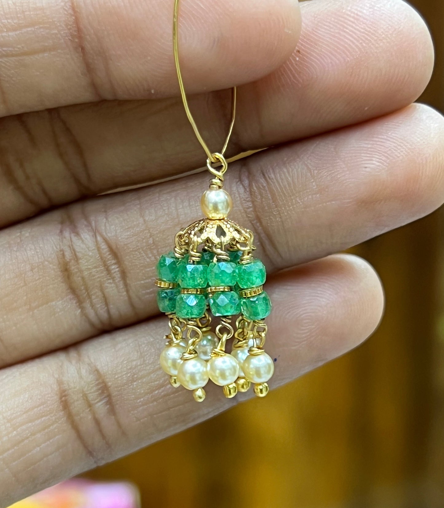 Handmade earrings cz beads