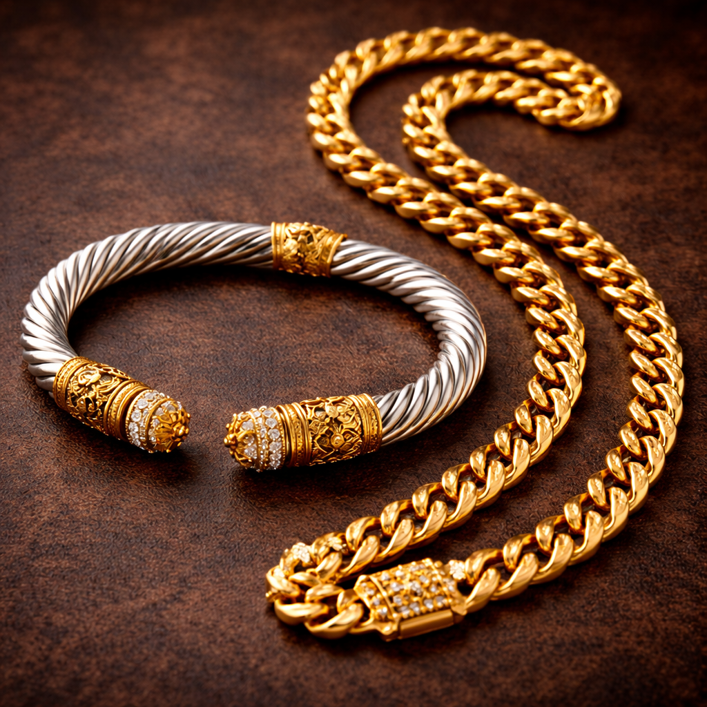 Men Temple Chain & Kada