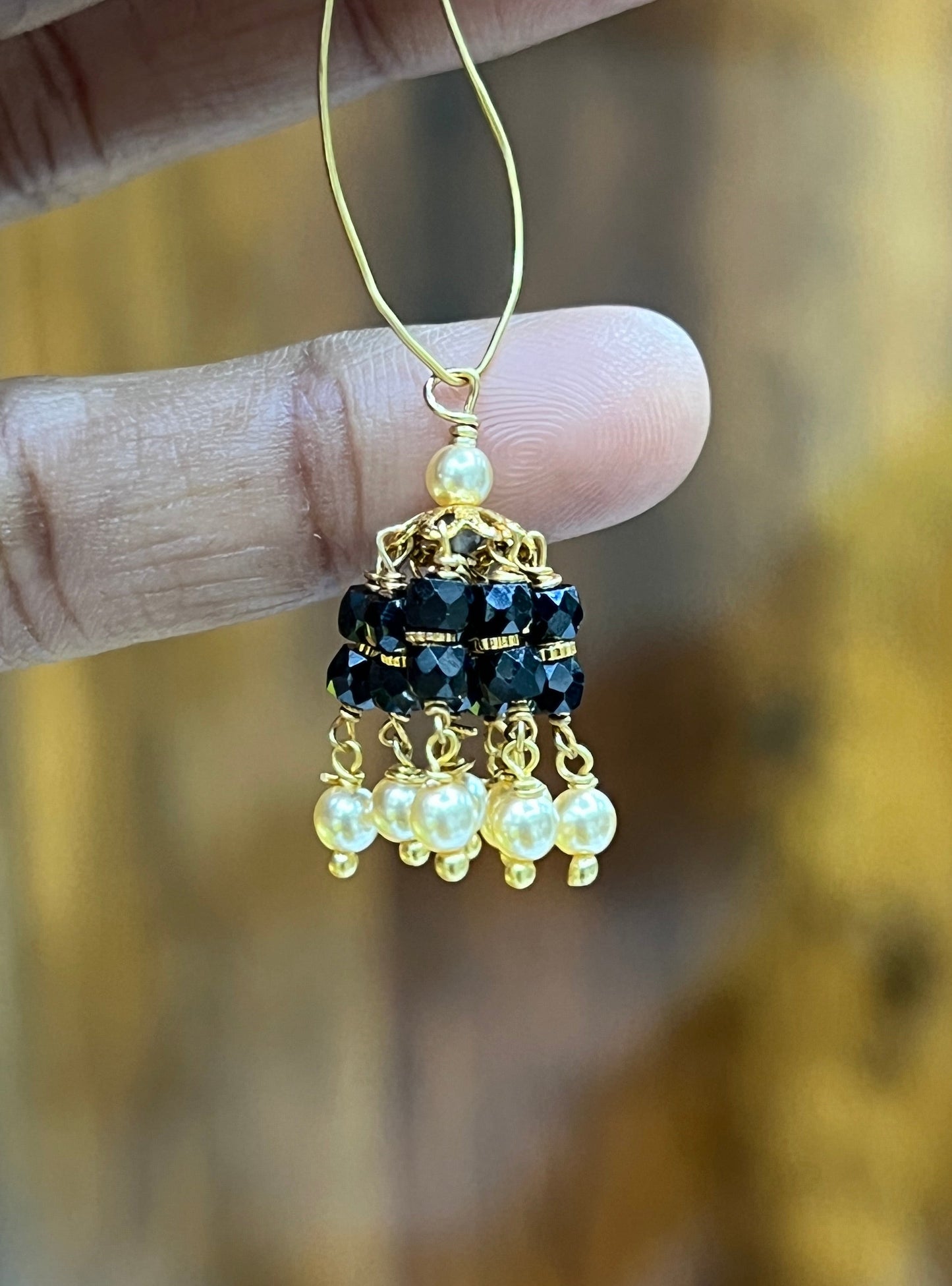 Handmade earrings cz beads