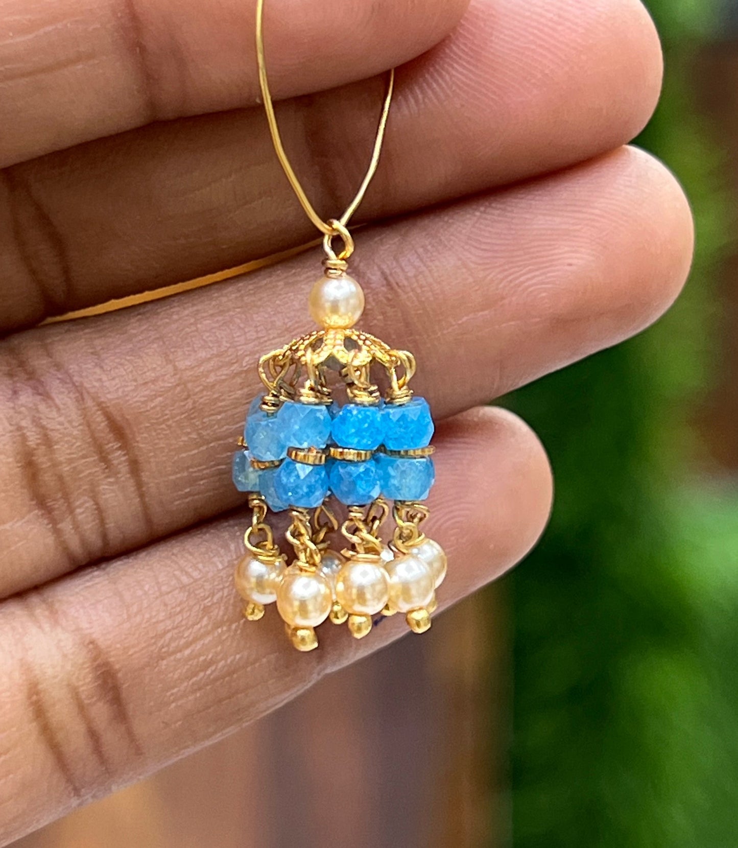 Handmade earrings cz beads