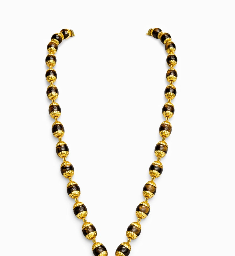 Tigereye mala for men 24inch