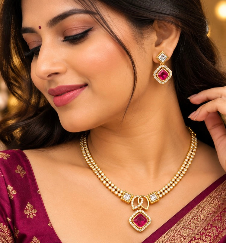Elegant Designer Necklace Set 🤍🎶🥰