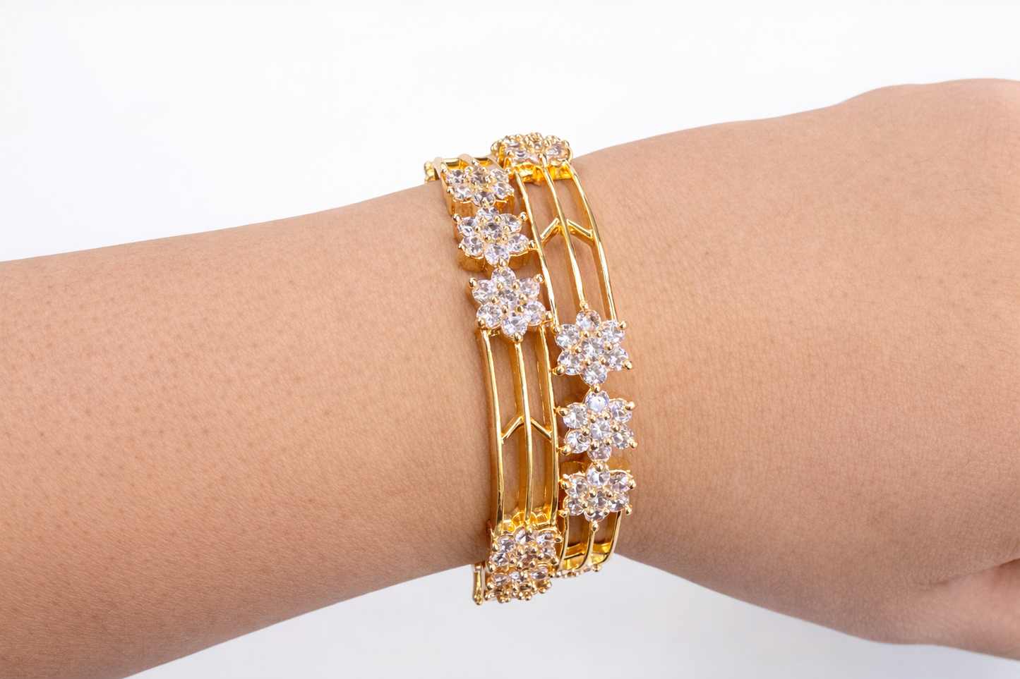Diamond Bloom Bangles Collection