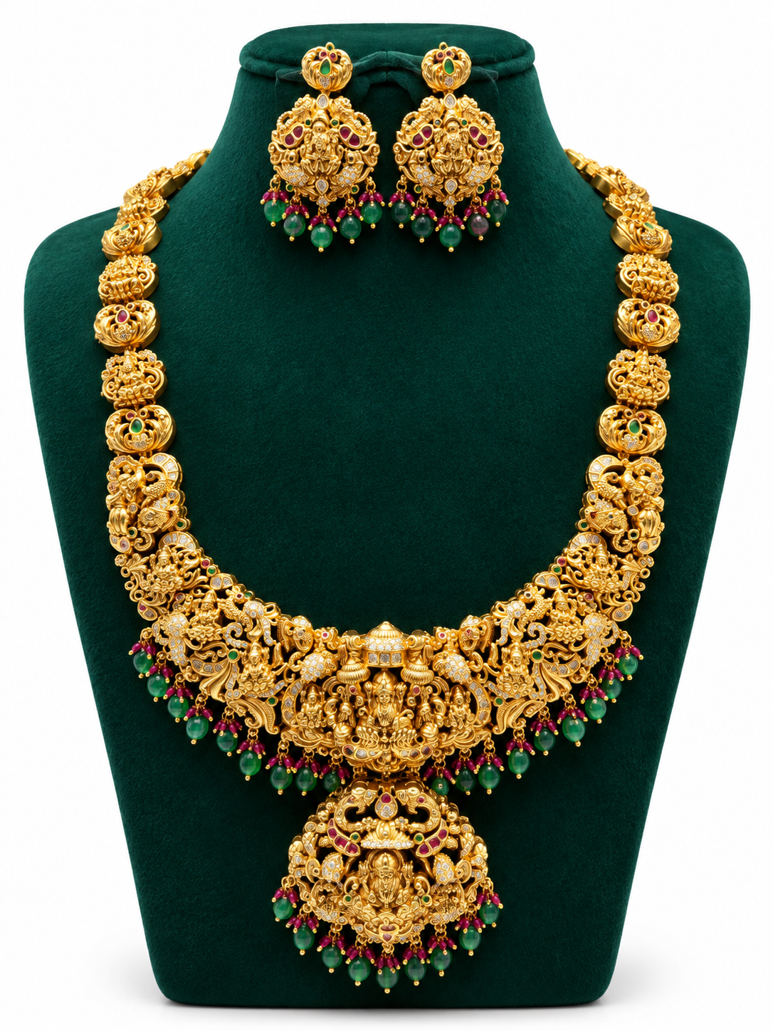 Premium South Indian Lakshmi Devi Temple Jewellery Set ☺️❤️