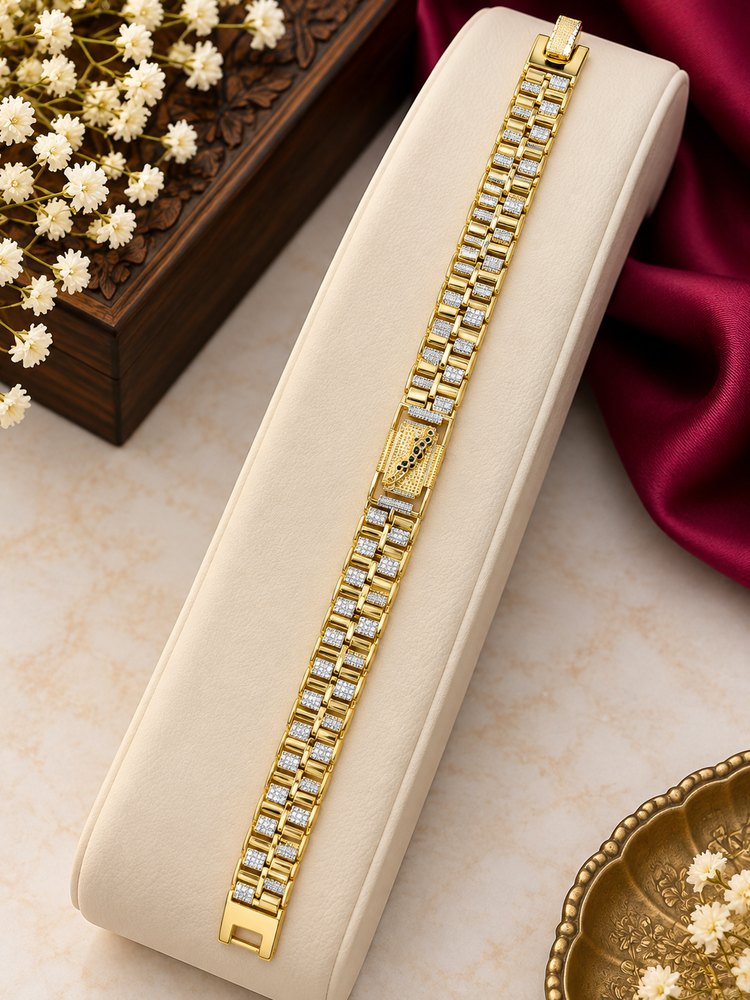 Men’s premium GJ & gold bracelet 💝✨
