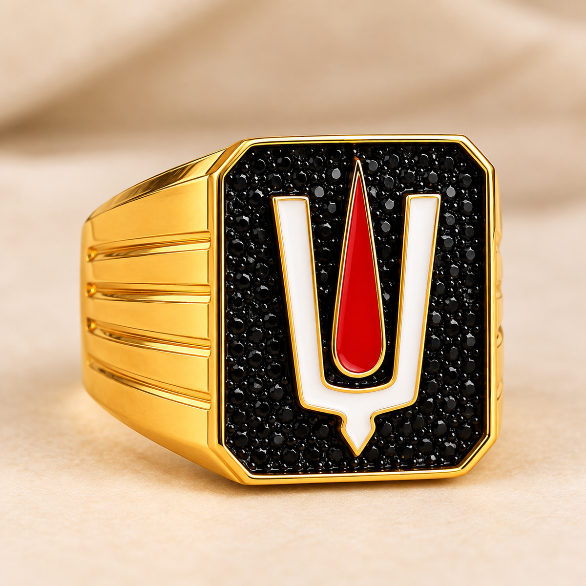Premium Gold-Plated Lord Venkateswara Signet Ring for Men💕🤩🥳