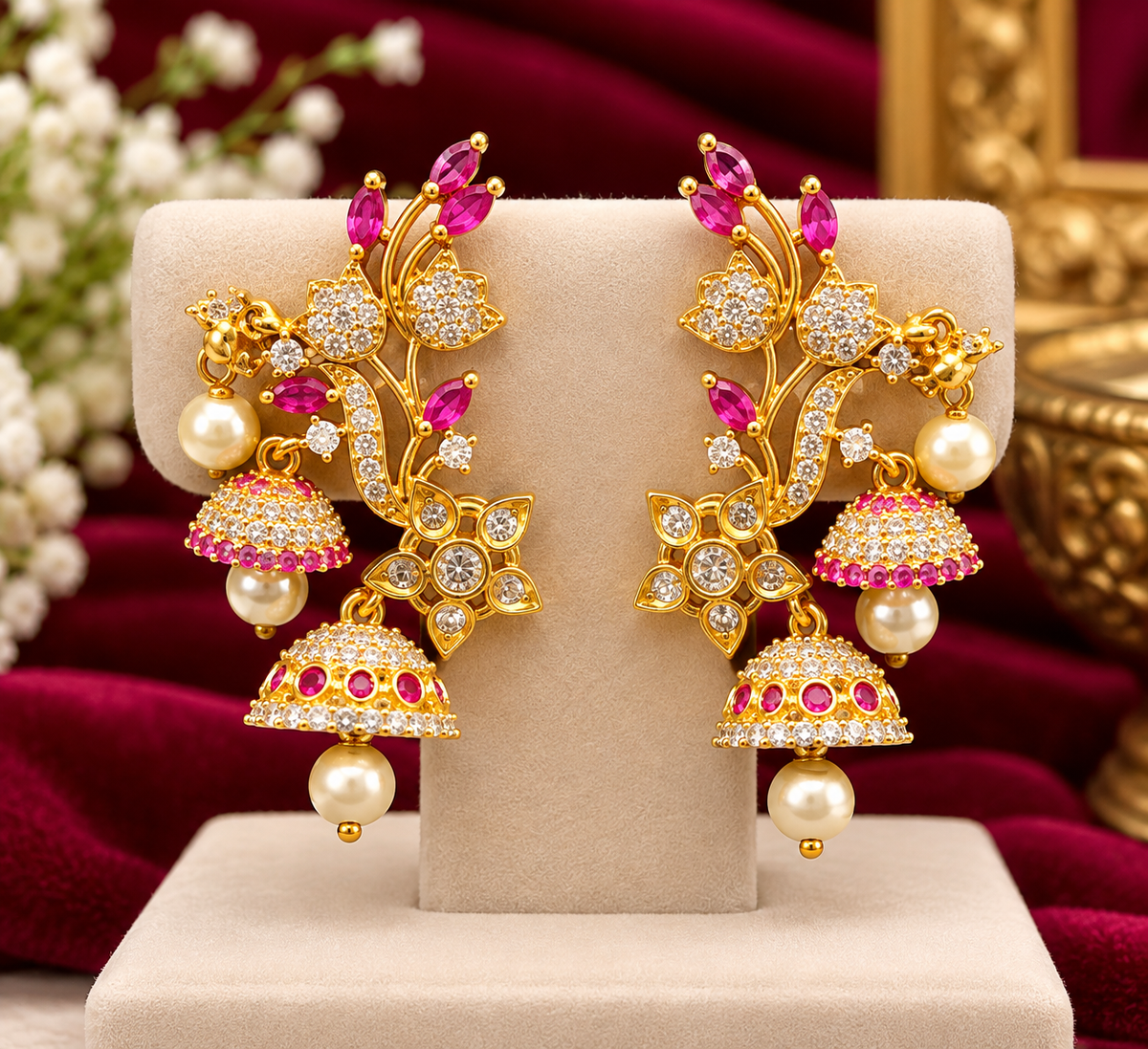 ✨ Royal Jhumka Ear Cuff – Full Traditional Look! ✨💕