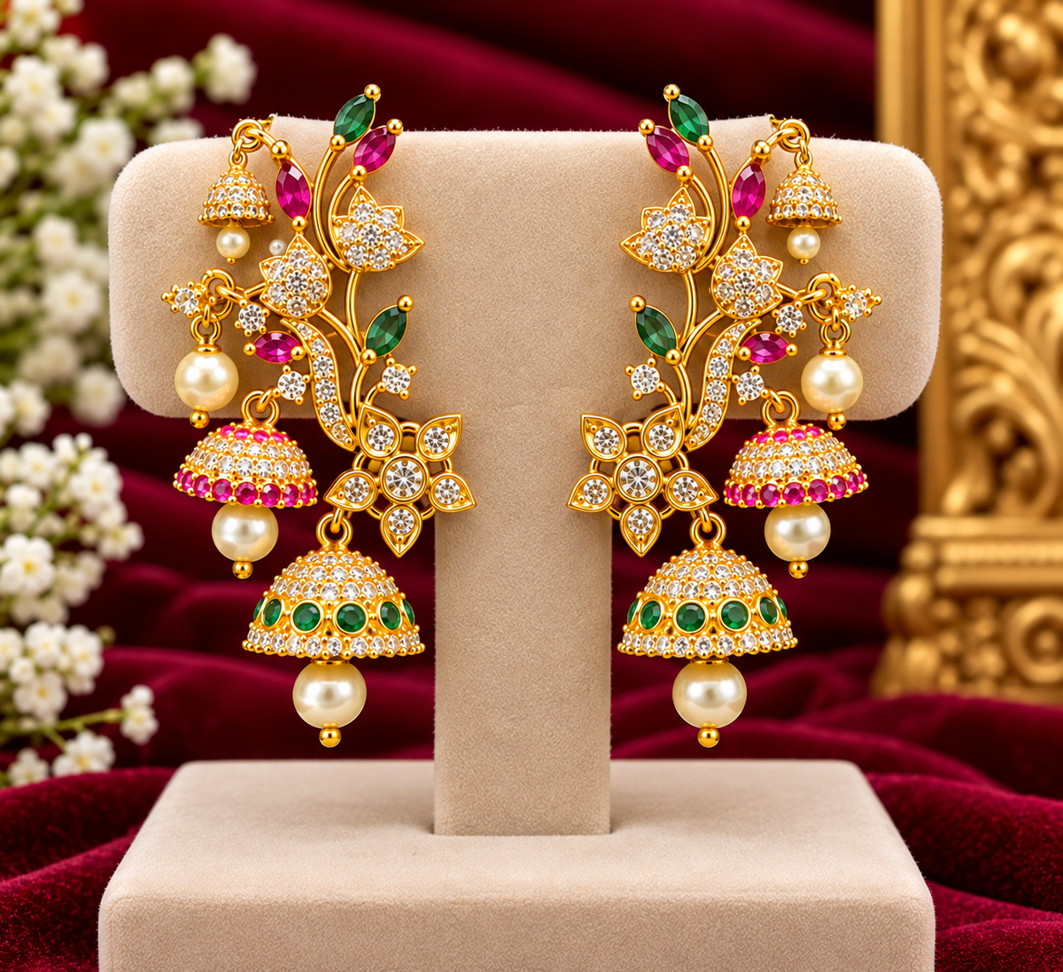✨ Royal Jhumka Ear Cuff – Full Traditional Look! ✨💕
