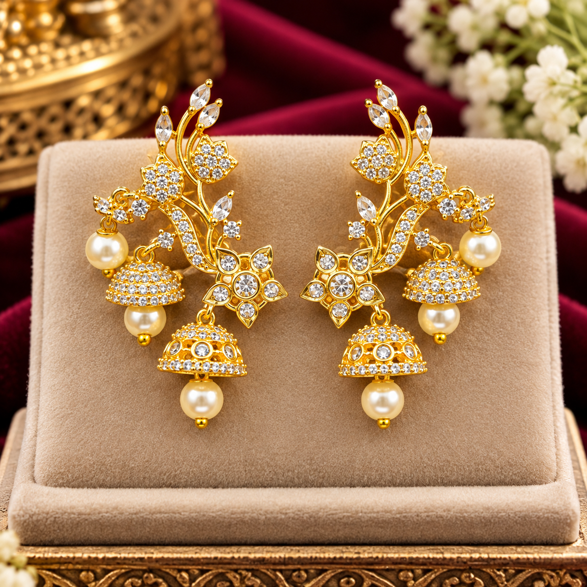 ✨ Royal Jhumka Ear Cuff – Full Traditional Look! ✨💕