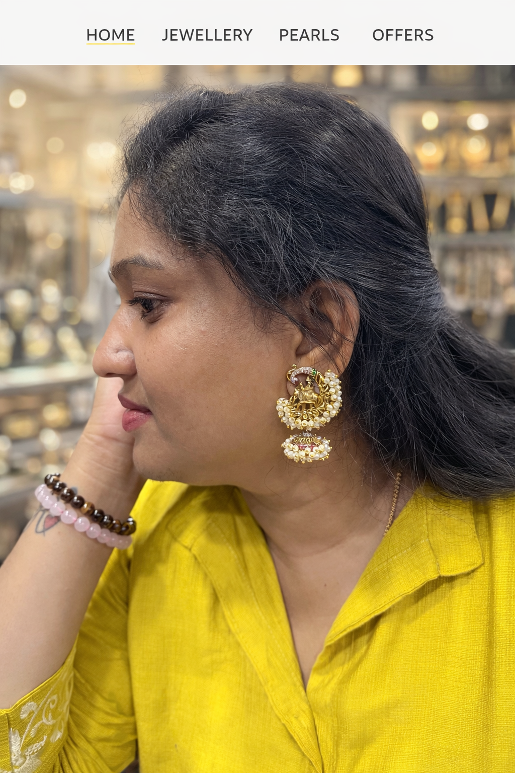 Premium Gold Copy Temple Jhumkas