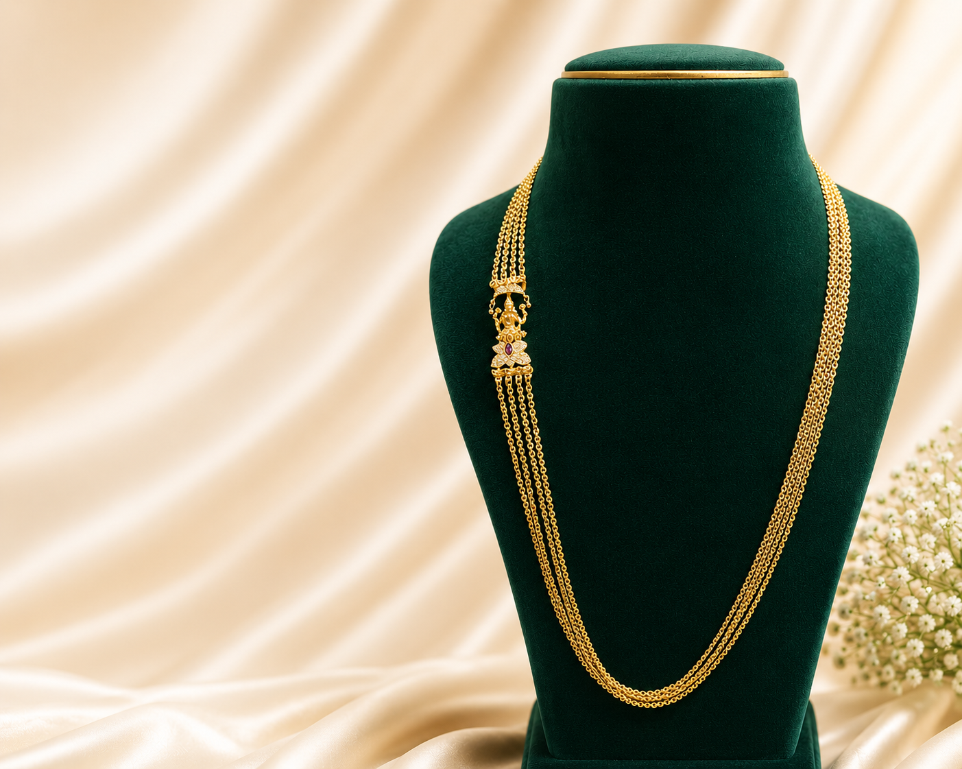 💚 Lakshmi Haram – A Touch of Prosperity & Beauty. 💚